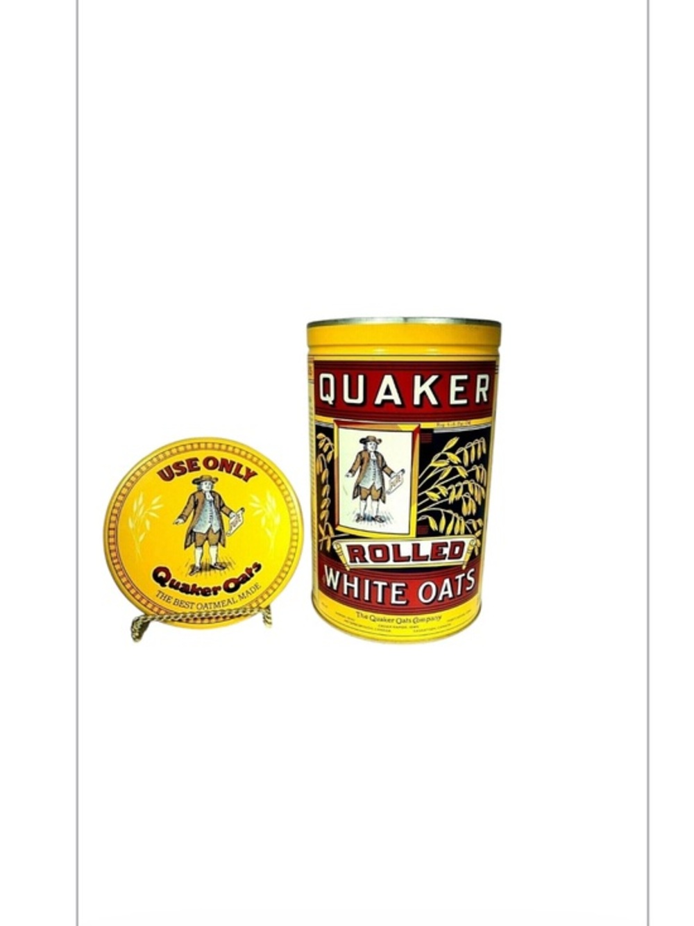 QUAKER ROLLED WHITE OATS COLLECTER'S TIN LIMITED EDITION 1984